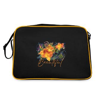 Fleurs Beautiful Kali - Sac Retro - noir/or - Dos