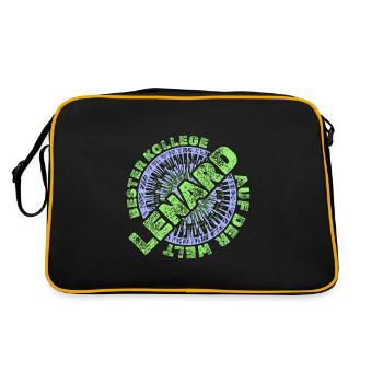 Mitarbeiter Lenard - Retro Tasche - Schwarz/Gold - Hinten