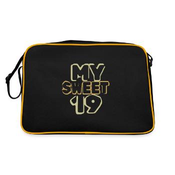 19 - Retro Tasche - Schwarz/Gold - Hinten