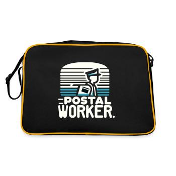 Postangestellte - Retro Tasche - Schwarz/Gold - Hinten