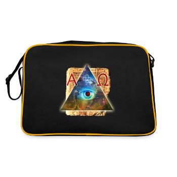 L'oeil de Dieu Alpha Omega + - All-Seeing - Sac Retro - noir/or - Dos