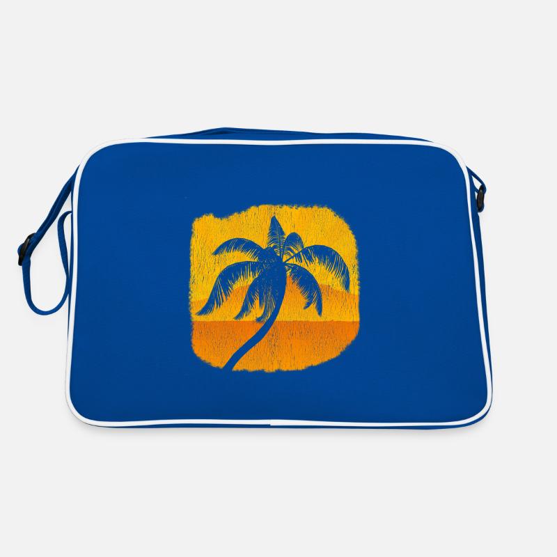 Palm Palm Trees Sunset Beach Retro Retro Bag