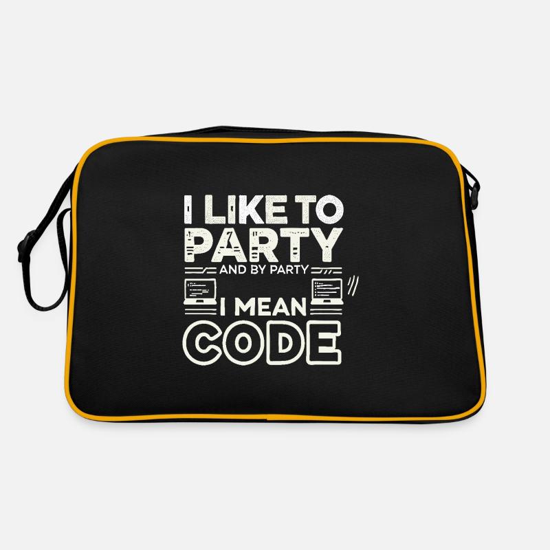 Ich mag Partys und mit Party meine ich Code Retro Tasche