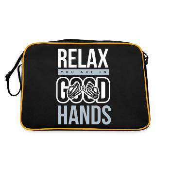 Physiotherapie - Retro Tasche - Schwarz/Gold - Hinten
