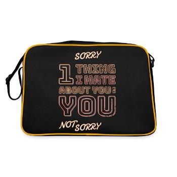 One thing I hate about you is you! - Retro Bag - black/gold - Back
