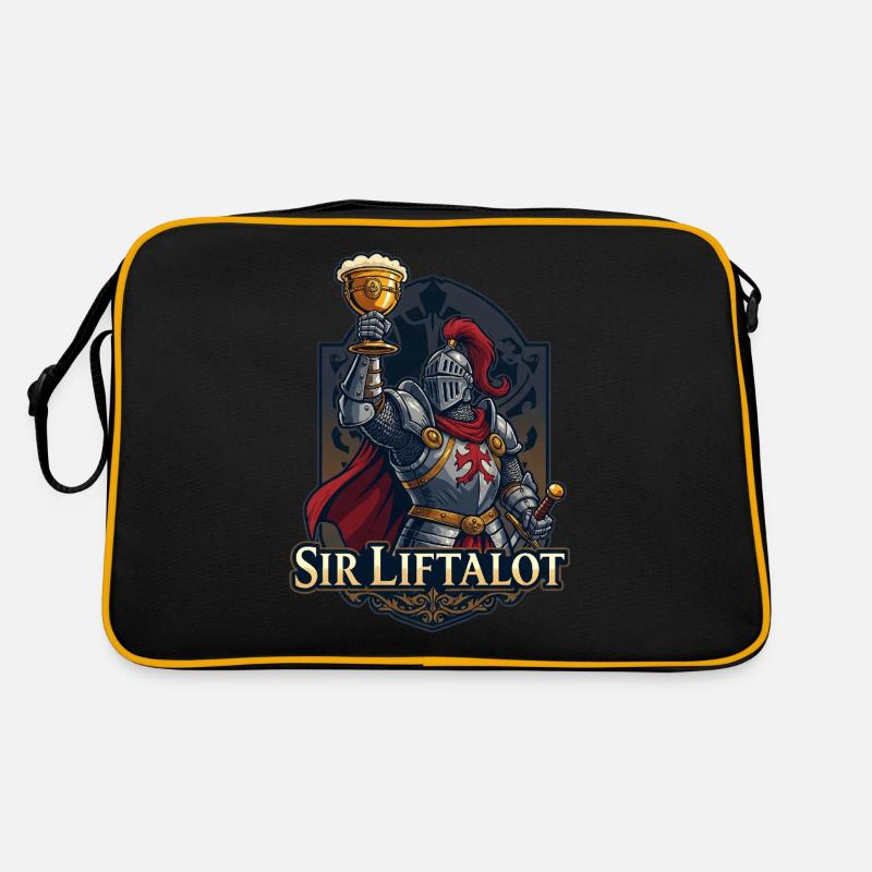 Sir Liftalot Drinking - Retro Tasche - Schwarz/Gold