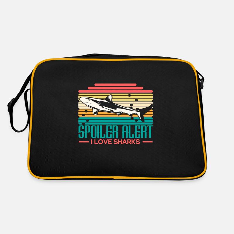 Hai Raubfisch Geschenkidee Retro Tasche