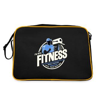 Ich bin in Fitness Ganzes Paket in deinem Briefkas - Retro Tasche - Schwarz/Gold - Hinten