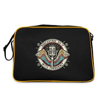 Podcaster tun es mit Frequenz - Retro Tasche - Schwarz/Gold - Hinten