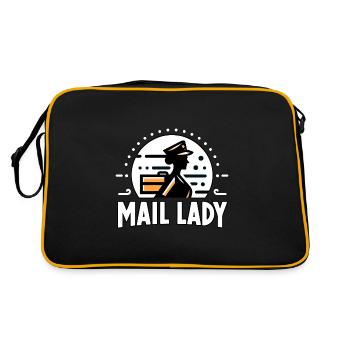 Postfrau - Retro Tasche - Schwarz/Gold - Hinten