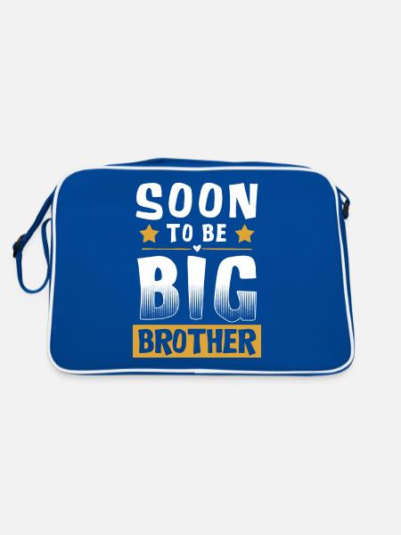 Soon To Be Big Brother - Big Brother - Retro Bag - blue/white - Back