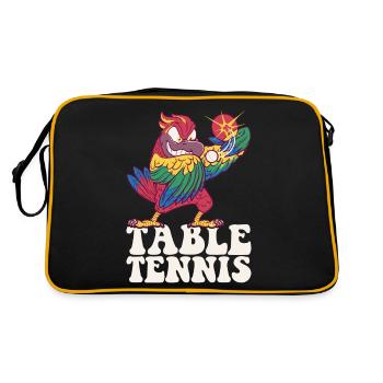 Ping Pong Parrot Outfit Table Tennis Bird - Retro Bag - black/gold - Back