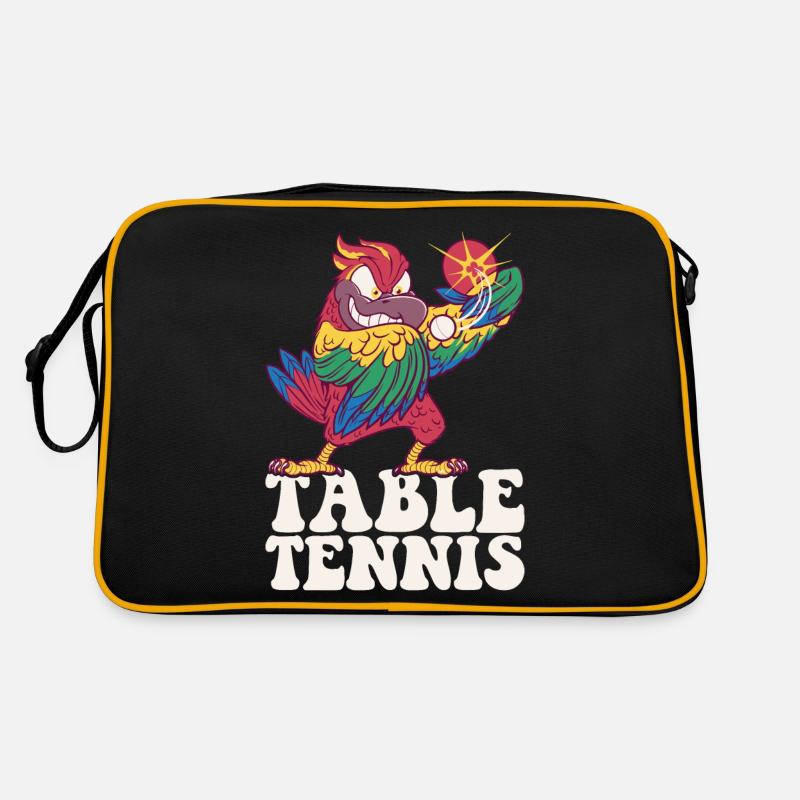 Ping Pong Parrot Outfit Table Tennis Bird Retro Bag