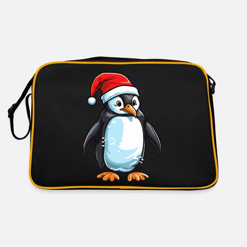 Tête d’animal de Noël pingouin Sac Retro