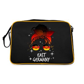 Allemagne de l'Est - Sac Retro - noir/or - Dos