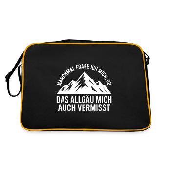 Je me demande si l’Allgäu ne me manque pas ! - Sac Retro - noir/or - Dos