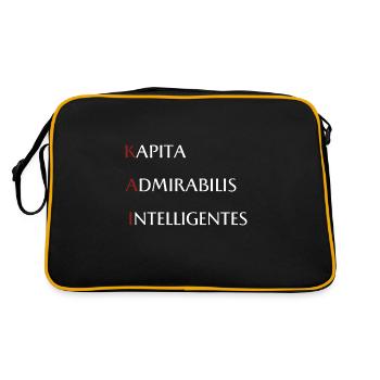 Kai - Retro Tasche - Schwarz/Gold - Hinten