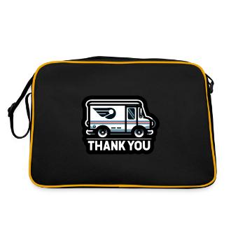 Dankeschön - Retro Tasche - Schwarz/Gold - Hinten
