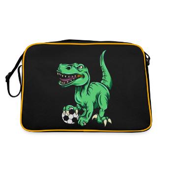 T-Rex Dinosaur Trex Dino Football - Retro Bag - black/gold - Back