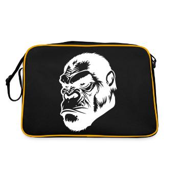 Gorilla Head - Retro Bag - black/gold - Back