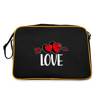 valentine day Love, amour, st valentin - Sac Retro - noir/or - Dos