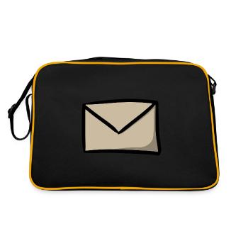 Letter Icon Message E-Mail Letter Shipment - Retro Bag - black/gold - Back