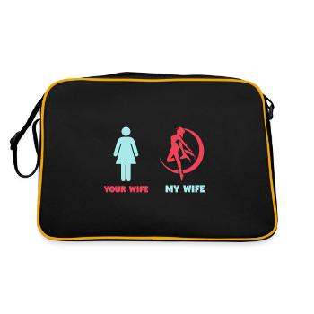 Cool Gifts for Wiccan Witch Wiccan Heidnisch - Retro Bag - black/gold - Back