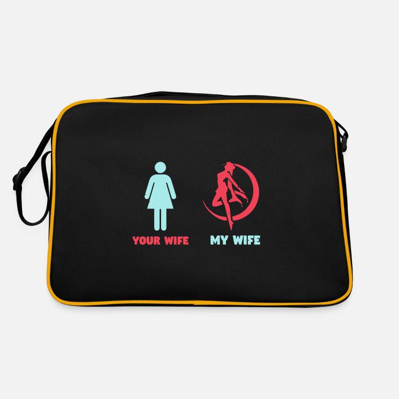 Cadeaux cool pour Wiccan sorcière Wicca païen - Sac Retro - noir/or