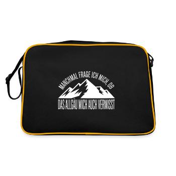 Je me demande si l’Allgäu ne me manque pas ! - Sac Retro - noir/or - Dos