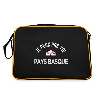 je peux pas j ai pays basque cadeaur pour basque - Sac Retro - noir/or - Dos
