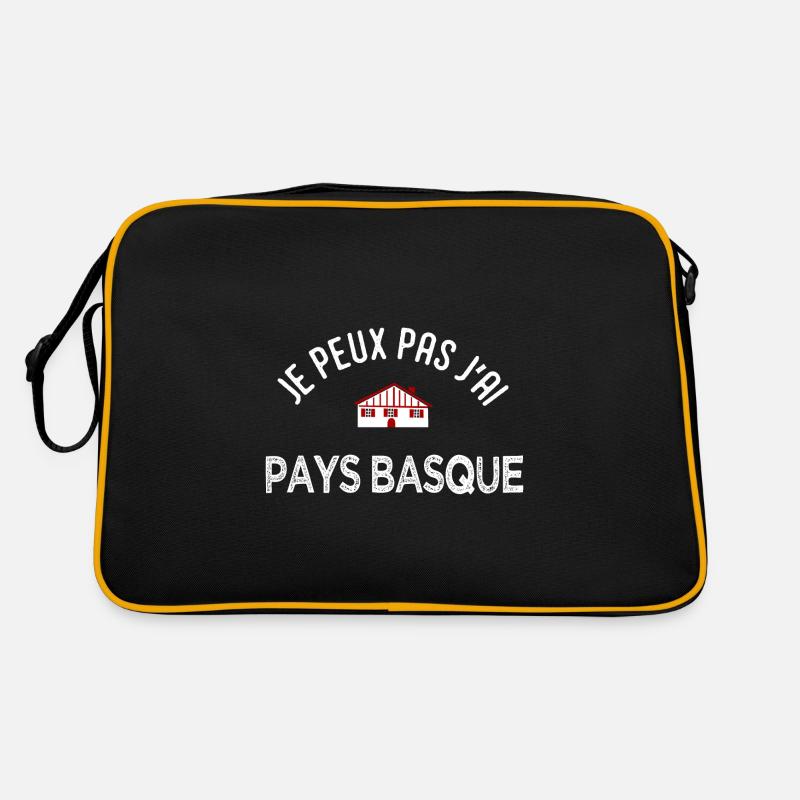 je peux pas j ai pays basque cadeaur pour basque - Sac Retro - noir/or