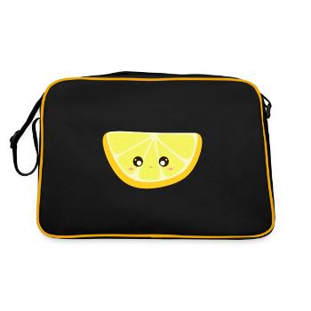 kawaii lemon - Retro Bag - black/gold - Back