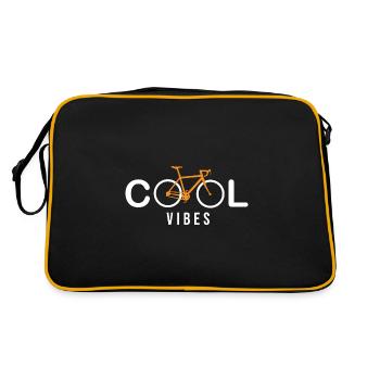 Bike Cool Vibes Bike Humor Radfahrer - Retro Tasche - Schwarz/Gold - Hinten