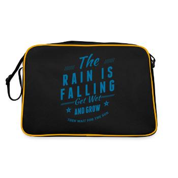 The Rain is falling - Retro Tasche - Schwarz/Gold - Hinten