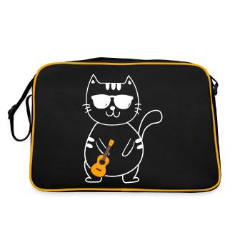 Ukulele - Retro Tasche - Schwarz/Gold - Hinten