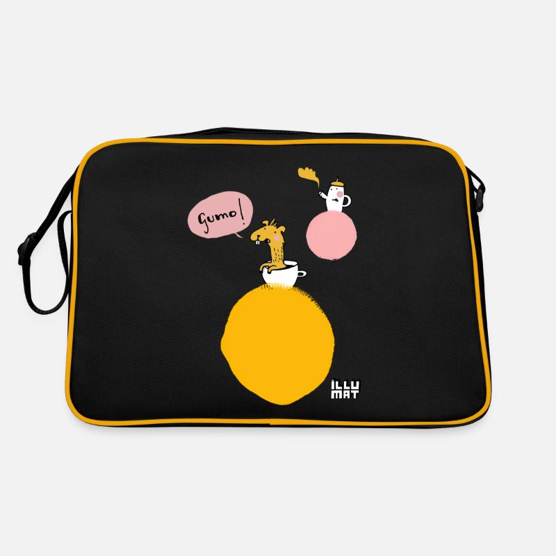 Gumo ! Lama sans drame - Sac Retro - noir/or