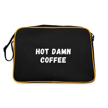 Foutu de café chaud. Café chaud, caféine, espresso - Sac Retro - noir/or - Dos