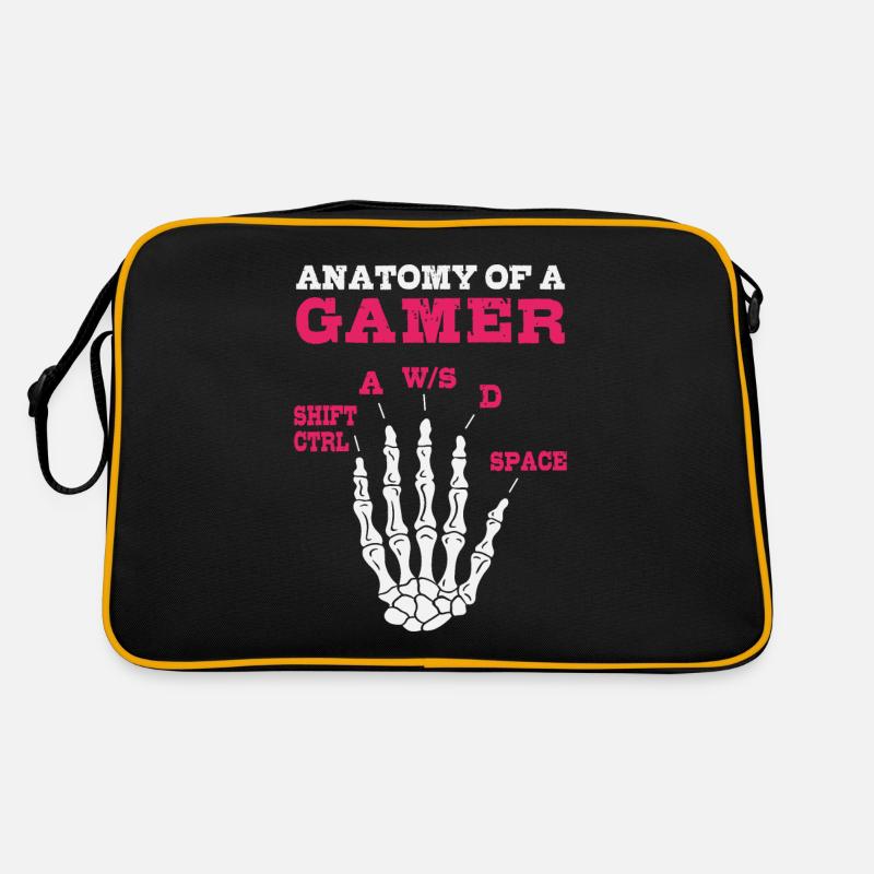 Anatomie eines Gamers Retro Tasche