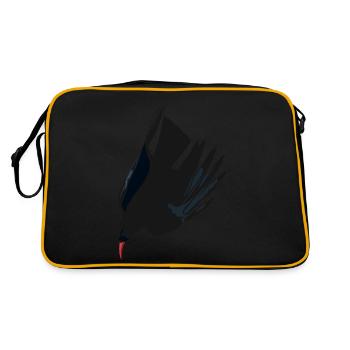 Red-billed Chough 3 - Retro Bag - black/gold - Back