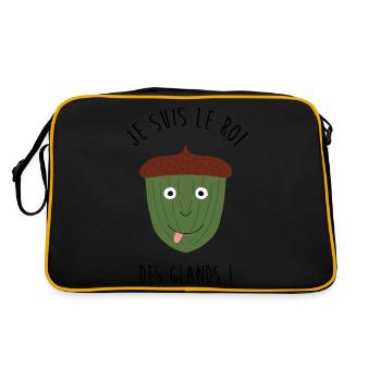 Gland - Paresse - Fainéant - Humour - Drôle [MG] - Sac Retro - noir/or - Dos