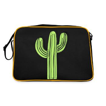 cactus - Retro Bag - black/gold - Back