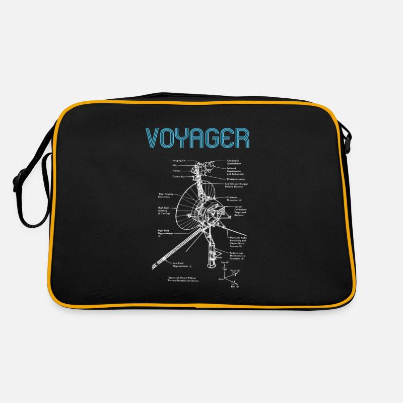 VOYAGER - Retro Tasche - Schwarz/Gold