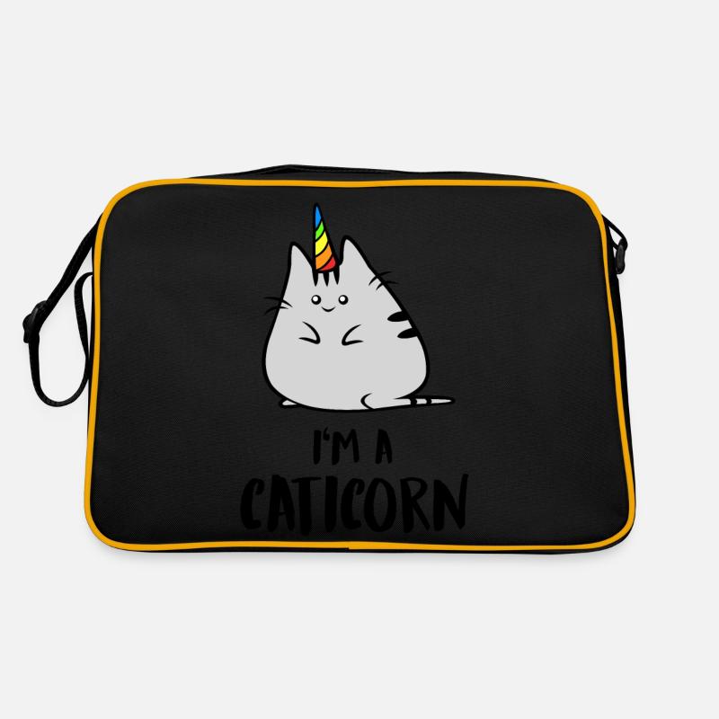 I m a Caticorn - Sac Retro - noir/or