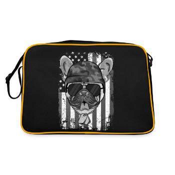 Bouledogue français - Sac Retro - noir/or - Dos
