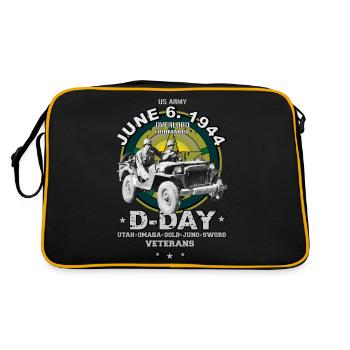 D-DAY Veterans Legendary Willys US ARMY - Retro Bag - black/gold - Back