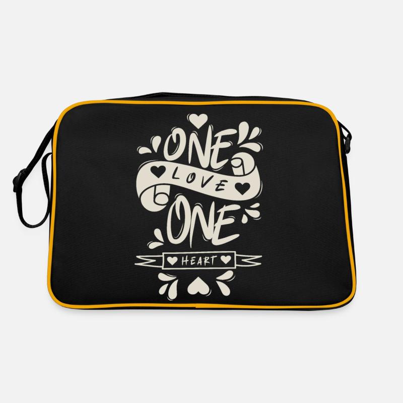 One Love One Heart Retro Tasche