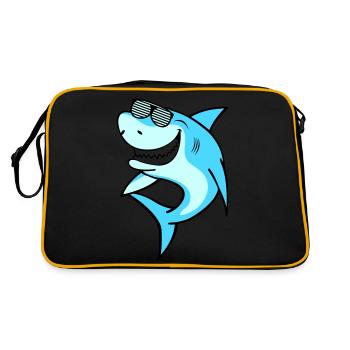 Shark Sunglasses - Retro Tasche - Schwarz/Gold - Hinten