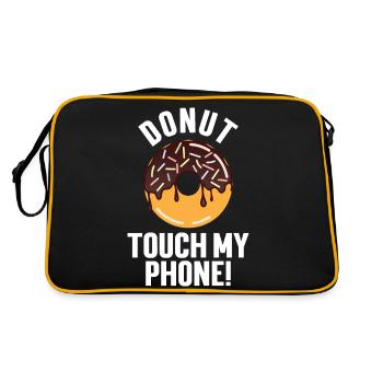 Donut touch my phone! - Sac Retro - noir/or - Dos