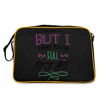 arboriculturist lumber construction carpenter - Retro Bag - black/gold - Back