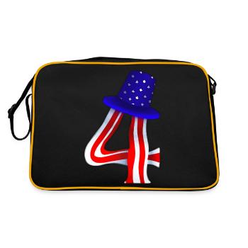 4th of July - Retro Bag - black/gold - Back